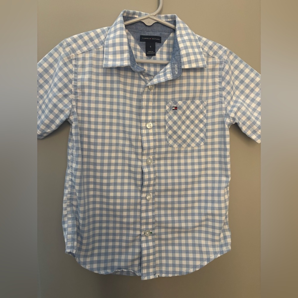 Tommy Hilfiger Light Blue Gingham Shirt